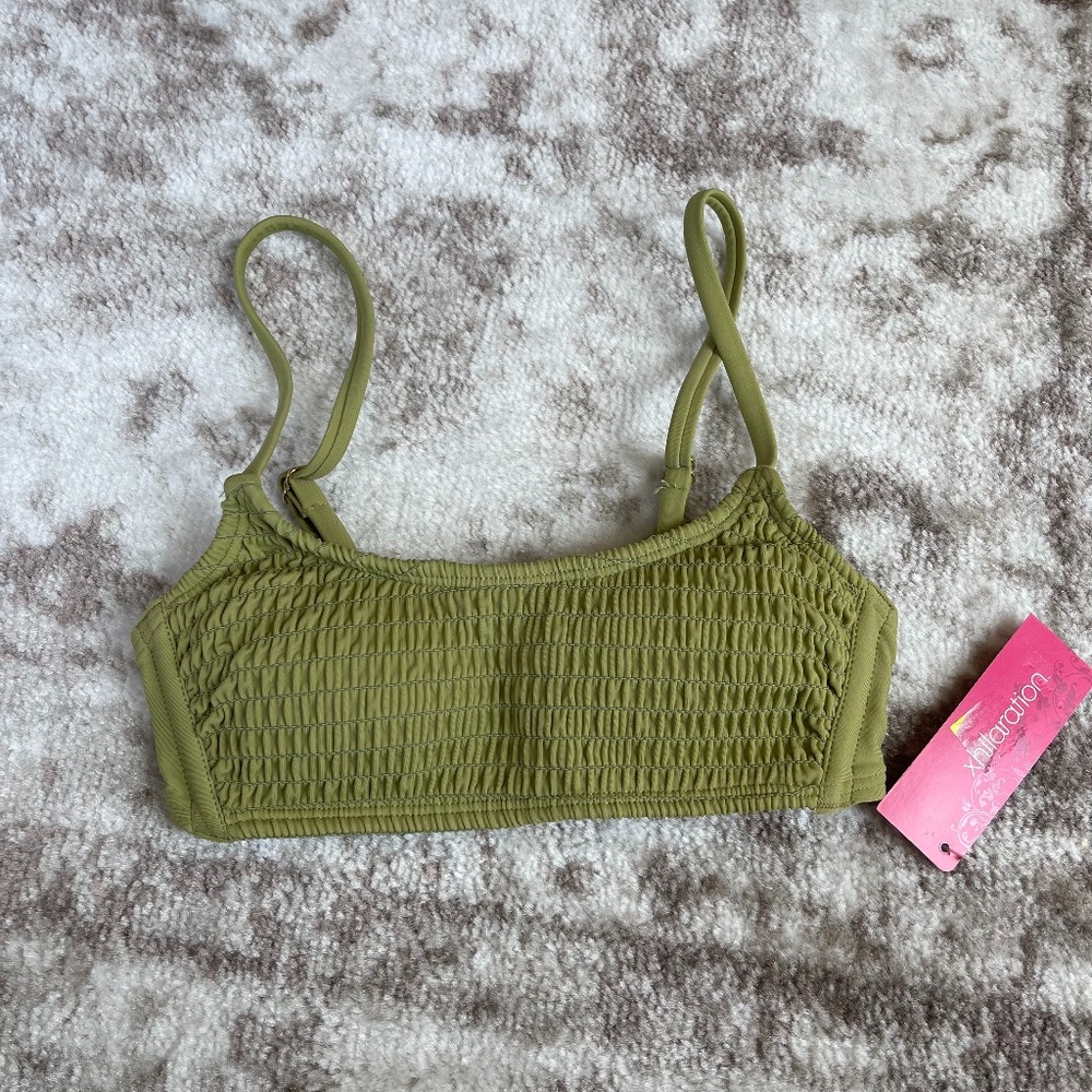 Xhilaration Green‎ Swim Bikini Top Sz XS NWT